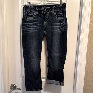 Silver Fluid Denim Suki Capri